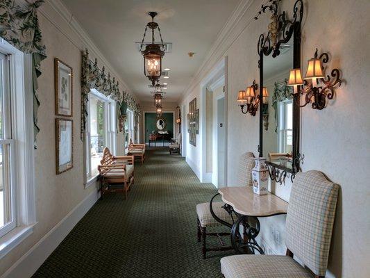 Inside the clubhouse. Entry hallway.