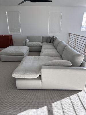 Our upstairs loft sectional... it is gray. We ordered white.