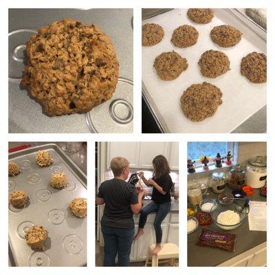 Mrs. Texas and one of our granddaughters made Cowboy Cookies. HEB has everything you need