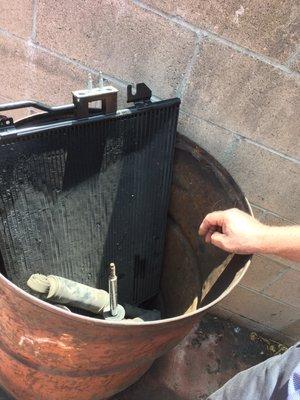 A/C Condenser/Cooler replaced by Manny.