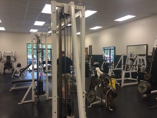 A view of the weight room