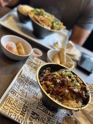 Teriyaki bowl & eggrolls