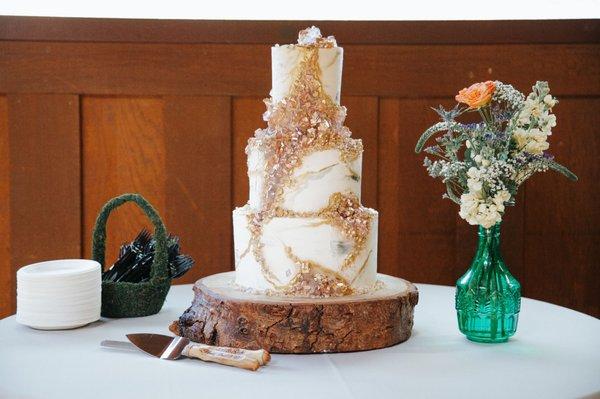 Geode wedding cake of my dreams created by Emily