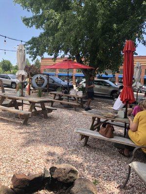 Outside eating area