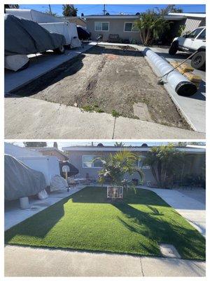 Artificial turf installation in Anaheim call now to get your free quote + beginning of the year special till the end of March