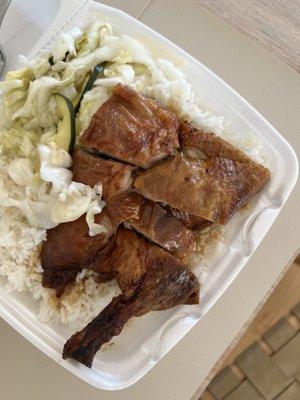 Roast duck on rice