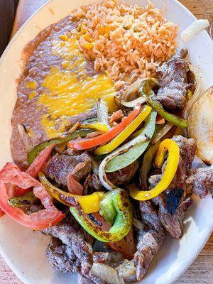 Beef Fajitas for one.