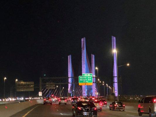 Kosciuszko Bridge at nite