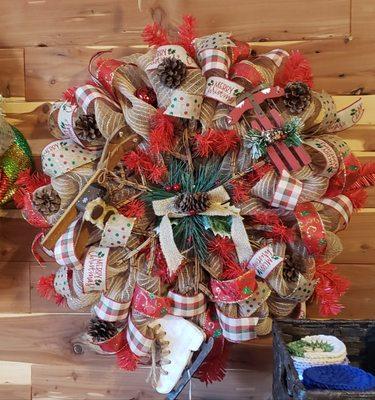 Amazing wreaths around $40-$60. Homemade and can be custom