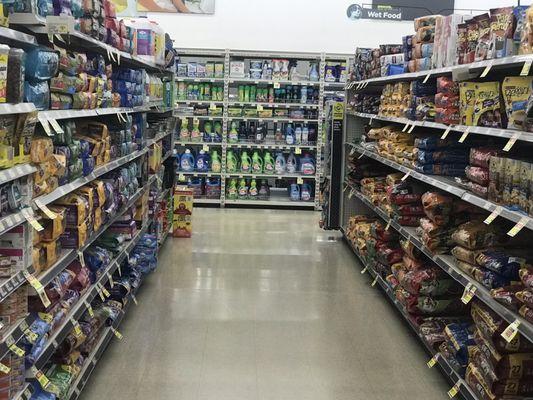 Aisle for dog food and cat food