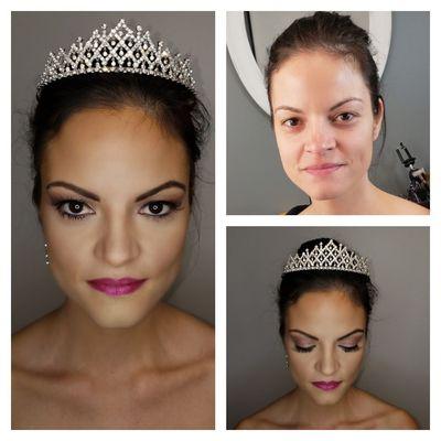 Before and After Pics of Beautiful Model Ashley for Bridal Shoot !!!! Makeup and Photography done by Patrice Adele Makeup Artist