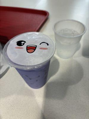 16 oz Boba Taro Tea