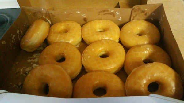 Used donut box with icing from the last batch of donuts. The Donut House 405 State Hwy 78, Lavon, TX 75166.