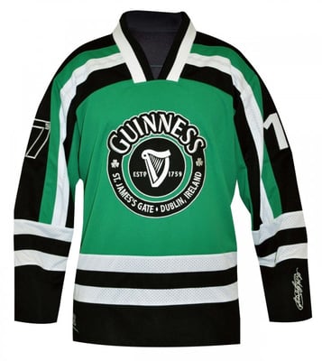 Guinness  Emerald & Black Hockey Jersey    Medium-XXXLarge