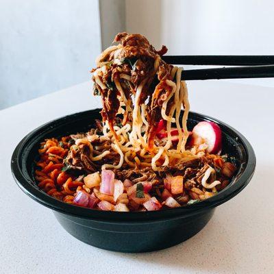 Birria Ramen to go