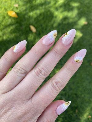 Full Set with hand-painted floral design