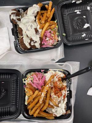 Mix Over Rice Platter and Falafel Over Rice Platter