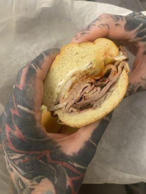 Smoked Tri Tip sandwich