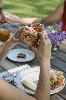 BLT out in the garden!