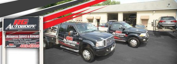 For 24 hour Emergency Towing Service 845-485-4300 facebook.com/RGAutoBody ronniegautobody@aol.com rg-autobody.com