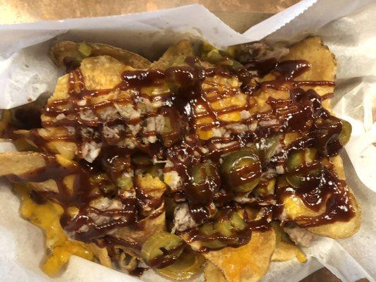 Pulled pork nachos