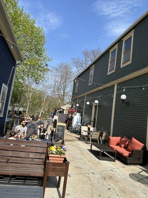 Patio and cocktail seating area.