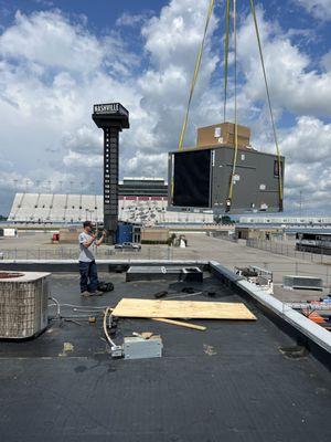 10ton Rheem package unit we installed at Nashville Super Speedway