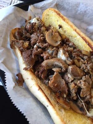 Murdogs Specialty steak sandwich.