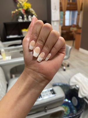 French manicure for School dance