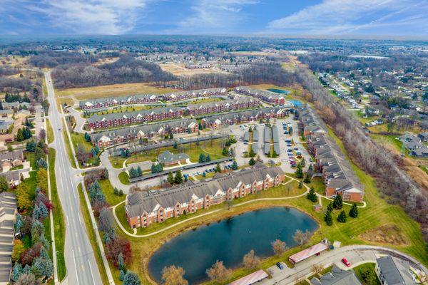 Arial view of community (south and north)