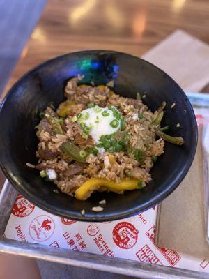 Beef claypot rice ($16)