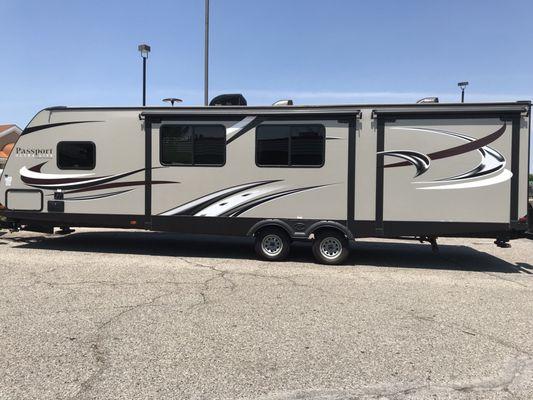 Topped of the tank of my Party Bus, taking our rolling home to Silver Lake MI. When you're homeless a travel trailer is a BLESSING to own!