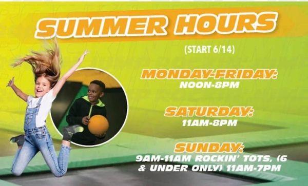 2021 Summer Hours