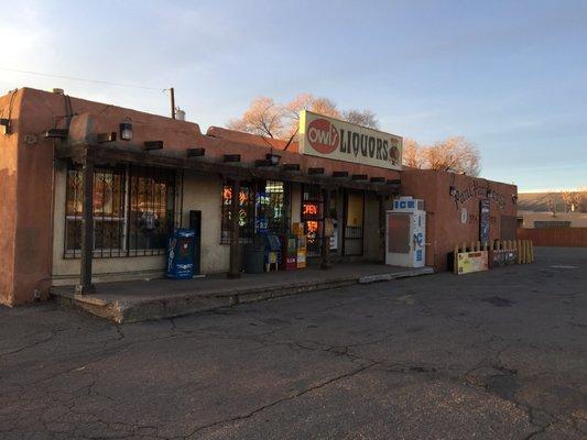 Front of Owl Liquors, taken by my wife