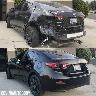 '16 Mazda 3. Huge impact collision, repaired back to manufacture specs!