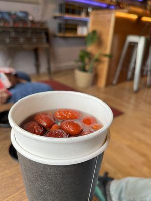 Ginger Longan Jujube Tea Served Hot