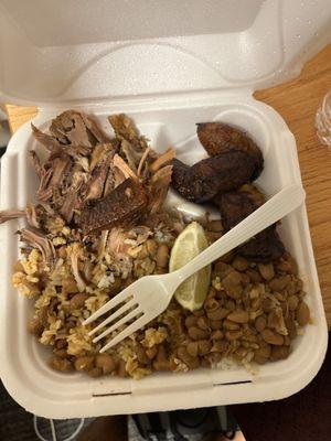 Pernil reminded me of home so good to get food around my college that remind me of Christmas