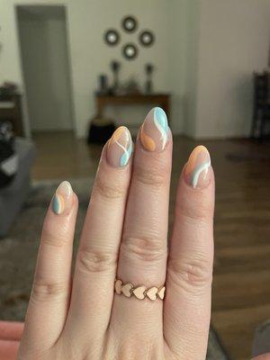 Summer vibe nails by Hannah