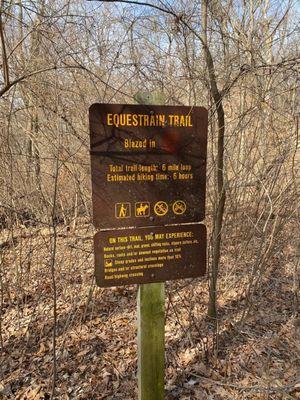 Equestrian Trail sign