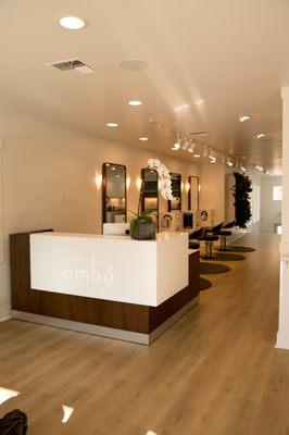 Ombu Salon + Spa's gleaming new reception