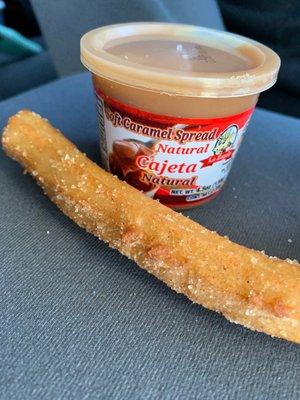 Churro and Carmel sauce