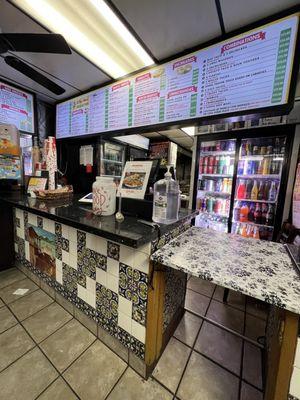 Counter view from the entrance