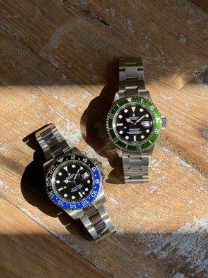 Rolex GMT II "Batman" and Rolex Submariner " Kermit"