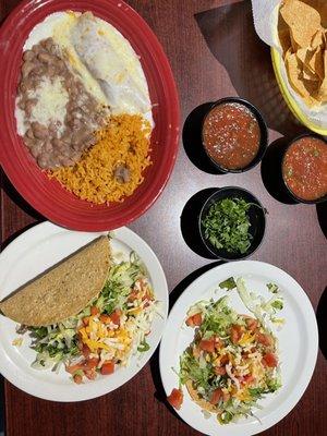 The Lunch #3 not M-F and they honor it and a side order taco with Cilantro.