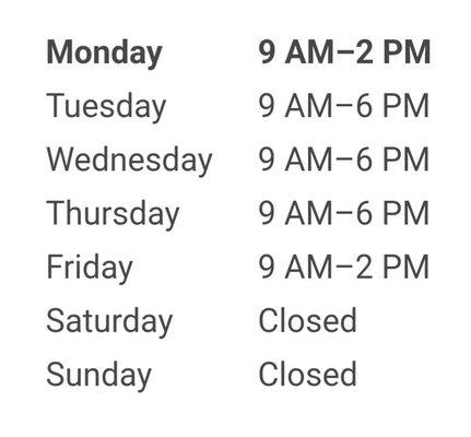 Schedule as of November 18, 2024