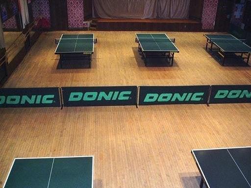 six donic tables!