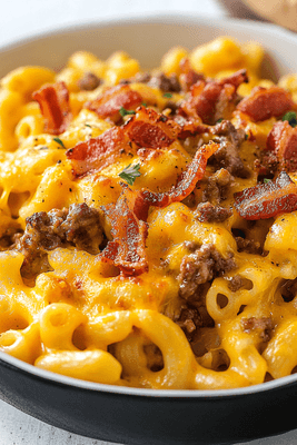 Bacon Cheeseburger  Macaroni & Cheese one of our dinner specials