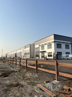 A Ranch Rail Fence we installed for a new Warehouse in Marysville