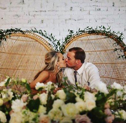 Peacock chairs make for spectacular head table seating or at a baby or bridal shower to highlight any special guest!