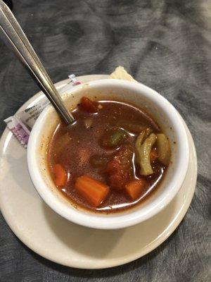 Cup of vegetable soup